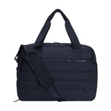 PUMA Isla Carryall, Trendy Weekender with Shoe Pocket, Removable Strap & Quilted Style, New Navy