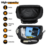 Uarition Gym Bag for Men - 55L Black Durable Large Duffle Bag for Travel, Workout, Fitness & Sport