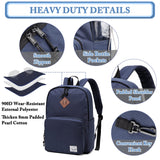 VASCHY School Backpack, Ultra Lightweight Backpack for Men Women Bookbag for Kids Teen Boys Girls Navy