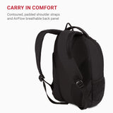 SwissGear 1186 Special Edition 13” Laptop Backpack Black – Compact Tech Bag with Reflective Accents – Multiple Organizer Pockets with Bungee Cords & D-ring Attachment Point
