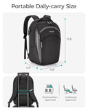 BAGSMART Laptop Backpack for Men, Backpack with Retractable Cable, 15.6 Inch Business Backpack, College Computer Backpack, Black