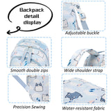 Mfikaryi Backpacks for Girls Cute Cat Backpack Elementary School Backpack Students Bookbag for Girls