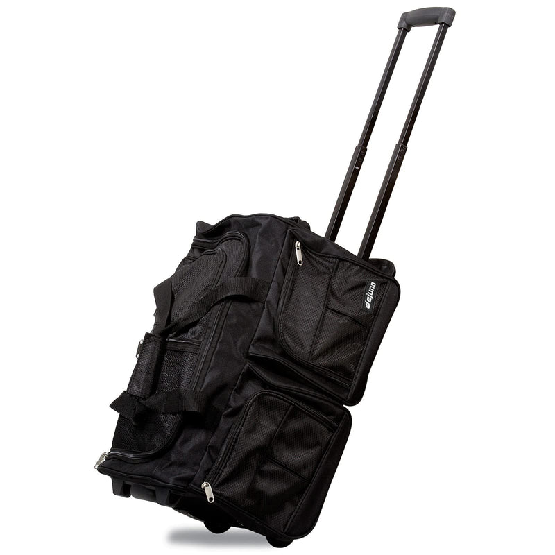 Dejuno 20-inch Carry-on Rolling Duffle Bag - Black