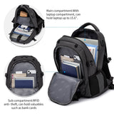 RUCYEN Skateboard Backpack, Laptop Backpack with USB Charging Port, RFID Anti-Theft Lock, Waterproof Fabric, Fits up to 15.6 Inch Laptop, for Business Travel Men(Dark Grey)