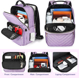 MATEIN Laptop Backpack for Women, Anti Theft 15.6 inch College School Bookbag for Girls, Water Resistant Stylish Travel Computer Work Backpack for Nurse, Light Purple