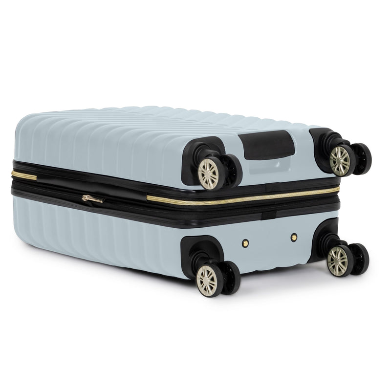 Kenneth Cole REACTION Madison Square Lightweight Hardside Chevron Expandable Spinner Luggage, Slate, 2-Piece (20" Carry On + Sophie Backpack)