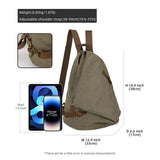 KL928 Canvas Vintage Backpack – Large Casual Daypack Outdoor Travel Rucksack Hiking Backpacks for Men Women