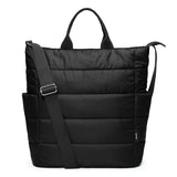 KALIDI Quilted Tote Bag, Puffer Hobo Bag Anti Splash Crossbody Zipper Gym Bag Large Casual Travel Work Daily Women, Black