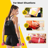 Vorspack Drawstring Backpack Water Resistant String Bag Sports Sackpack Gym Sack with Side Pocket for Men Women - Black