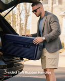 CENSIEN Trunk Luggage, 28 Inch Checked Luggage with Spinner Wheels, Lightweight PC Hard Shell Large Suitcase with TSA Lock, Removable Dividers (Blue, 1PC)