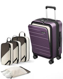 LUGGEX Carry On Luggage and 4 Set Packing Cubes Bundle – Travel Essentials