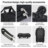 Hanke Suitcases with Wheels Expandable Foldable Luggage Bag Suitcase Collapsible Rolling Travel Bag Duffel Bag for Men Women Lightweight Suitcases without Telescoping Handle, Black