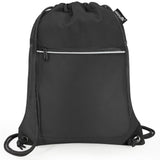 HOLYLUCK Drawstring Backpack Small Gym Bag with Mesh Pockets String Bag Backpack for Men Women, Black