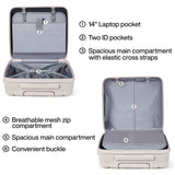 Hanke 16 Inch Underseat Carry on Luggage with Wheels Small Hard Shell Suitcases for Weekender,Travel Approved Lightweight Travel Luggage Suitcase for Womem Men,Christmas Gifts for Birthday-Ivory White