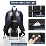 Business Backpack 17 Inch Slim Expandable Waterproof Travel Laptop Backpacks with USB Charger Port Anti-Theft Lightweight Large Work Computer Bag College Laptop Backpacks Gifts for Men Women,Dark Blue