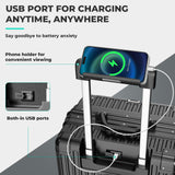 TIYFIY 20 Inch Carry On Luggage with Cup Holder & USB Port, Airline Approved PC Hardshell Suitcase for Business & Weekend Travel, Zipperless Aluminum Frame, TSA Lock & 360° Wheels