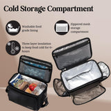 Ricardo Beverly Hills Flight Essentials Small Cooler, Durable Ballistic Nylon Fabric, Water and Stain Resistant, Top Dry-Storage and Cold-Holding Compartment, Washable Food-Grade Lining, 7.5-Inches
