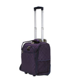 Rockland Melrose Upright Wheeled Underseater Carry-On Luggage, Purple, 15-Inch