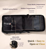 22-Inch Foldable Expandable Carry-On Spinner – Lightweight Airline-Approved Hardside Suitcase with USB Charging Port, TSA Lock, Laptop Sleeve, Bag Hook, Cup Holder, Phone Holder 22x14x9