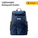 RTIC Lightweight Backpack Cooler, Navy& Black, 15 Can, Portable Insulated Bag, for Men& Women, Great for Day Trips, Picnics, Camping, Hiking, Beach, or Park