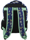 Disney Star Wars Mandalorian Baby Yoda Boy's Girl's Adult 16 Inch School Backpack (One Size, Blue/Green)