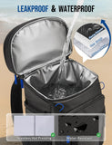 Celvetch Backpack Cooler Insulated Leak Proof 36/40 Cans Large Capacity Soft Insulated Cooler Bag Lightweight Lunch Backpack for Men Women Work Travel Beach Camping Picnic Hiking - Black
