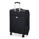 DELSEY PARIS Sky Max 2.0 Softside Expandable Luggage with Spinner Wheels, Black, Checked-Medium, 24 Inch