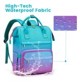 LOVEVOOK Gradient Laptop Backpack for Women,17.3 Inch Work Computer Bakcpack Purse Laptop Bag With Anti-Theft Pocket,Waterproof Carry on Teacher College Backpack for Travel,Green-Red