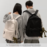 Beige School Backpack for Girls Water Resistant High School Book Bag Simple Backpack for Teens Boys Girls, Lightweight Middle School Back Pack Daypack