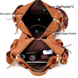 HGWSSY Women's Fashion Backpack Purse for Women Leather Multipurpose Design Ladies Shoulder Bag Travel bag Satchel Handbags Brown