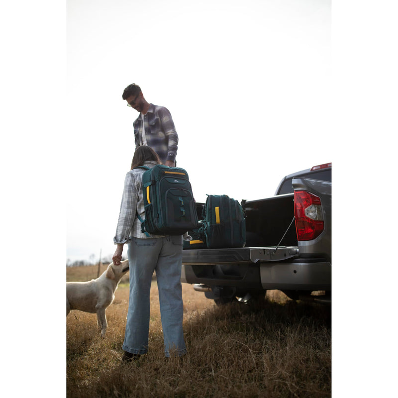 High Sierra Hi-Life Travel Backpack - Features 2-inch Expansion, WetPak Pockets, 17” Laptop Compartment, Stack-It Strap, Adjustable Sternum Strap, Fleece Pocket, Dual Water Bottle Pockets