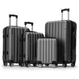 3 Piece Luggage Set Carry On Suitcase,Lightweight Travel Carry-on and Checked Luggage,Rolling Hard Shell Travel Suitcases,with Spinner Wheels TSA Locks,for Men, 20/24/28 Inch (Dark Gray-A, 4 Piece)
