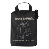 Eddie Bauer Stowaway Packable Sling Bag | Foldable | Travel | Outdoor | Lightweight | Compact | Everyday Carry | Ripstop Nylon | 10L - Dark Smoke