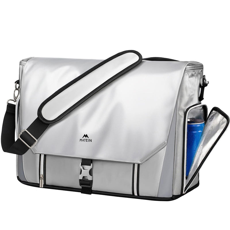 MATEIN Messenger Bag with Lunch Compartment, Large 17 inch Gaming Laptop Bag Crossbody Satchel with Cooler, Waterproof Computer Briefcase Shoulder for College Commuting Work