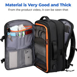 Rcrirth Carry On Travel Backpack for Airplanes | 35L Suitcase Backpack Luggage Business Weekender Bag - Expandable Travel Carry On Flight Approved for Men Women - Black