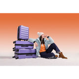 American Tourister Westridge Hardshell Luggage Set - 3 Piece Set - 20" Carry-On, 24” & 28” Checked Luggage Set with 360° Spinner Wheels - Expandable Suitcases for Extended Travel - Dusk Purple