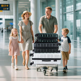 QIMER Carry on Luggage, PC Hard Shell Suitcase 22x14x9 Airline Approved TSA Lock YKK Zippered Double Spinner Wheels Lightweight Travel for Men and Women, 20 Inch Green