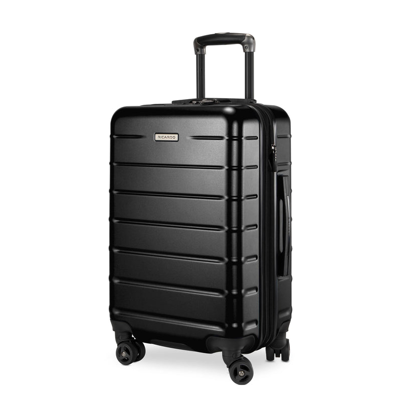 Ricardo Beverly Hills Cambria Hardside Luggage | Stylish Suitcase with Wheels for Effortless Travel, Expandable and Secure TSA-Locked Packing, 20-inch Carry-On, 22x14x9, Black Pearl