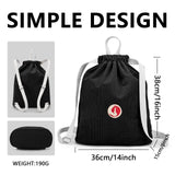 KALIDI Drawstring Backpack Corduroy Gym Hiking Casual College String Cinch Bag Water Resistant Large for Women Men