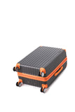 Rockland Napa Valley 2 PC Set Carry On with Spinner Wheels and a 14" Polyester Tote Bag, Charcoal, 14", 20"