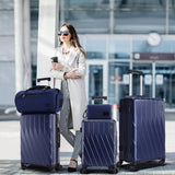 Hoteel Luggage Sets 5 Piece, 4-Year Warranty, Durable Suitcase Set with Spinner Wheels, 100% PC Hard Shell Lightweight Luggage with TSA Lock, Large Checked Travel Suitcases, Dark Blue(20/24/28/DB/TB)