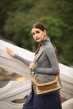 Myra Classic Flap-Over Messenger Bag - 11x10" Over Shoulder Purses for Women, Crossbody Bag, 24" Strap, Canvas and Leather Crossbody Purses for Women, Satchel for Everyday Use, Travel, Errands, Work