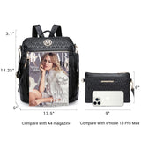 MKP COLLECTION Women Fashion Backpack Purse Convertible Large Rucksack Versatile Travel Shoulder Bags Handbag Set with Tassel