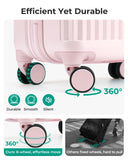 BAGSMART Carry On Luggage 22x14x9 Airline Approved with Spinner Wheels,100% PC Hardside Expandable Luggage with TSA Lock for Trips, 20 Inch Rolling Suitcases for Men Women,Pink