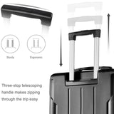 Zentrava 2 Piece Luggage Sets, 20/28 Inch ABS Hardside Spinner Wheels Suitcase Set with TSA Lock, Durable Lightweight Expandable Luggage for Men Women (Black, 2-Piece Set)