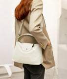 KALIDI Soft Vegan Leather Hobo Bag, Crossbody Purses Satchel for Women with Top Handle,White