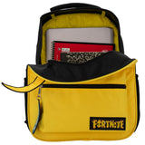 AI ACCESSORY INNOVATIONS Fortnite Peely Backpack for Boys & Girls, 16 Inch Nylon Twill Big Face Schoolbag W/Nana Zipper Pull, Yellow