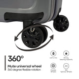 GinzaTravel PP material 3-piece expandable luggage sets with Spinner Wheels， Suitcase with TSA Lock，Large Luggage for Family Travel carry on 20/24/28，Grey color