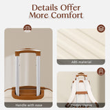 Coolife Luggage Sets Suitcase Set 3 Piece Luggage Set Carry On Hardside Luggage with TSA Lock Spinner Wheels (White, 3 piece set (BP/TB/20))