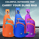 Peicees Medium Sling Backpack Waterproof Unisex Shoulder Bag Chest Crossbody Daypack